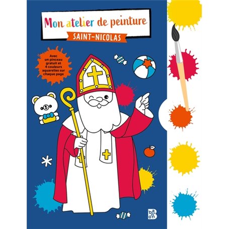 Mon Saint Nicolas magique, livre avec pinceau