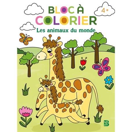 Bloc à colorier  - Les animaux du monde