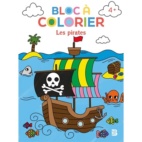 Bloc à colorier  - Les pirates