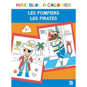 Maxi bloc à colorier - Pirates + Pompiers