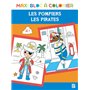 Maxi bloc à colorier - Pirates + Pompiers