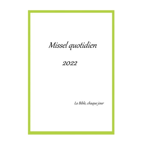 Missel quotidien 2022