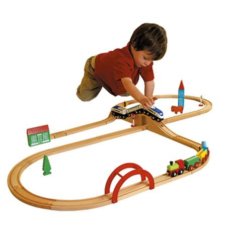 Circuit de train en bois