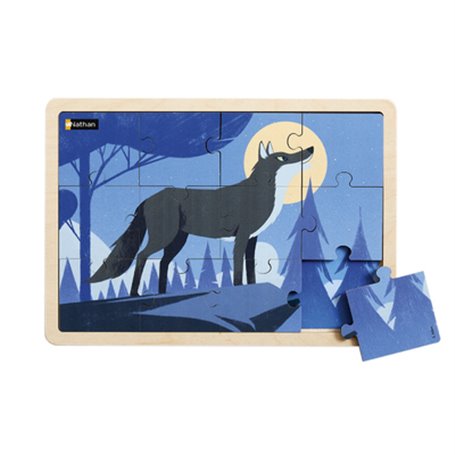 Puzzle bois-Le loup 12 p.