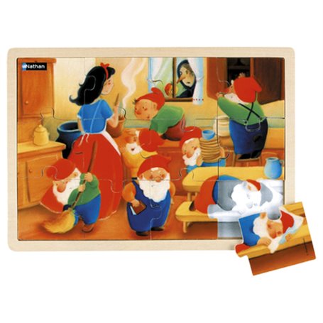 Puzzle bois Blanche Neige 12 pièces