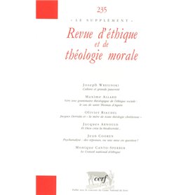 Revue d'éthique et de théologie morale 235