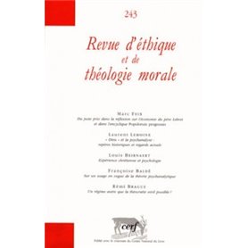 Revue d'éthique et de théologie morale numéro 243