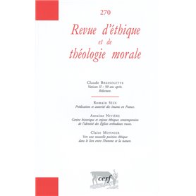 Revue d'éthique et de théologie morale 270