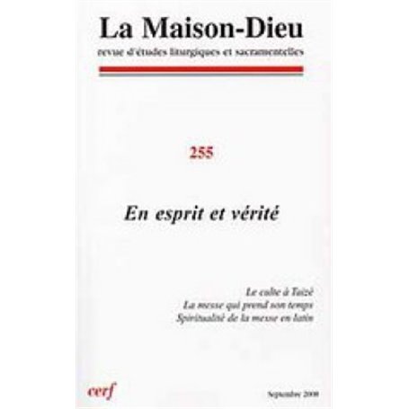 Maison-Dieu 255 - En esprit et vérité