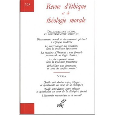 Revue d'Ethique et de Théologie Morale 298