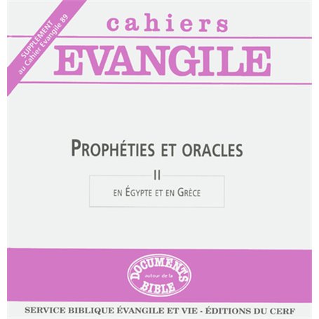 SCE-89 Prophéties et oracles (II)