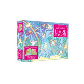 Coffret Les licornes (livre + puzzle de 100 pièces)