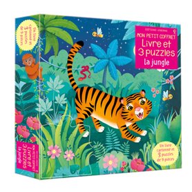 Mon petit coffret Livre et puzzles - La jungle