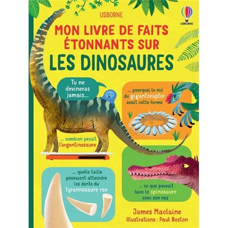 Mon livre de faits étonnants sur les dinosaures