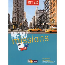 New Missions Anglais 1ère 2015 Manuel de l'élève avec DVD vidéo