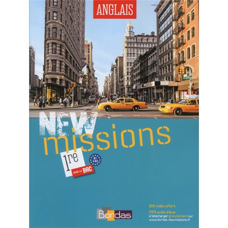 New Missions Anglais 1ère 2015 Manuel de l'élève avec DVD vidéo