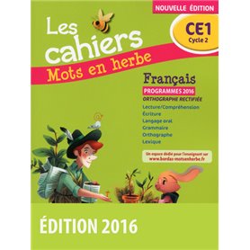 Mots en herbe Français CE1 2016 Cahier élève