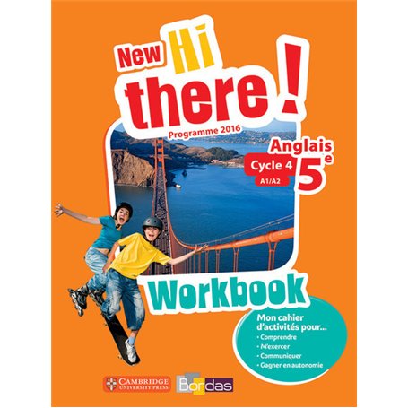 New Hi there ! Anglais 5e 2017 Workbook élève