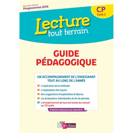 Lecture tout terrain CP 2017 Livre du maître avec CD Audio