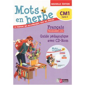 Mots en herbe Français CM1 2017 Livre du Maître avec CD-Rom