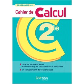 Mathématiques 2de - Cahier de calcul élève 2020