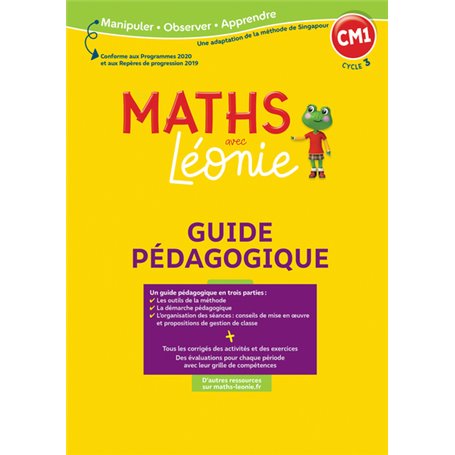 Les Maths avec Léonie - CM1 - 2022 - Guide pédagogique