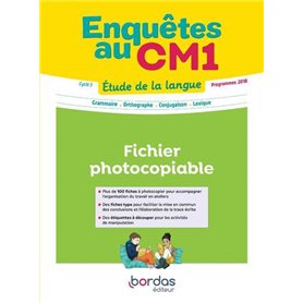 Enquêtes au... - Etude de la langue CM1 - 2022 - Fichier photocopiable d'ateliers