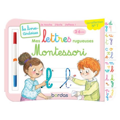 Les livres-ardoises - Mes lettres rugueuses Montessori