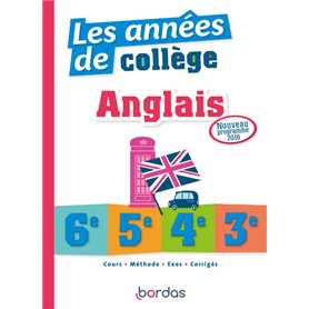 Les années de collège Anglais