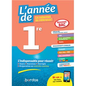 L'Année de 1re Spécialités de Sciences humaines / Maths + Enseignements communs