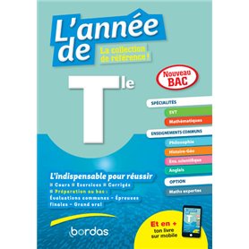 L'Année de Tle Spécialités Maths SVT + option Maths expertes + enseignements communs