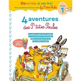 Cocorico Je sais lire! 1ères lectures avec les P'tites Poules-4 aventures des P'tites Poules-Niv1 T2