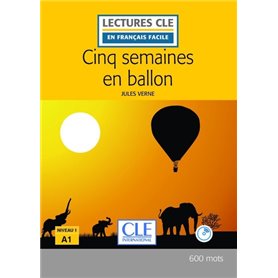 Cinq semaines en ballon Lecture FLE + Cd audio 2è édition