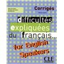 Corriges difficultés expliquées du français for english speakers niveau avancé