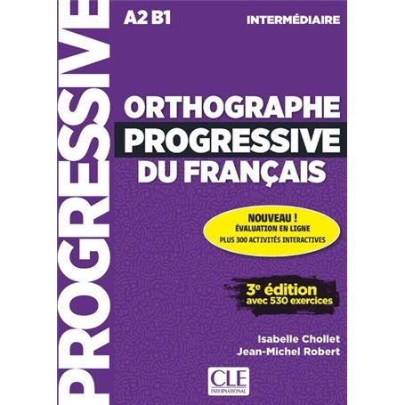 Orthographe progressif inter. 3e.éd. + appli + CD