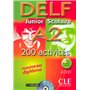 Delf junior scolaire a2 200 activites + 1 cd audio 200 activites nouveau diplome