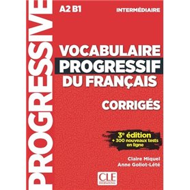 Corrigés vocabulaire progressif niveau intermédiaire 3è édition