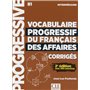 corrigés vocabulaire progressive du français des affaires niveau intermédiaire 2è édition