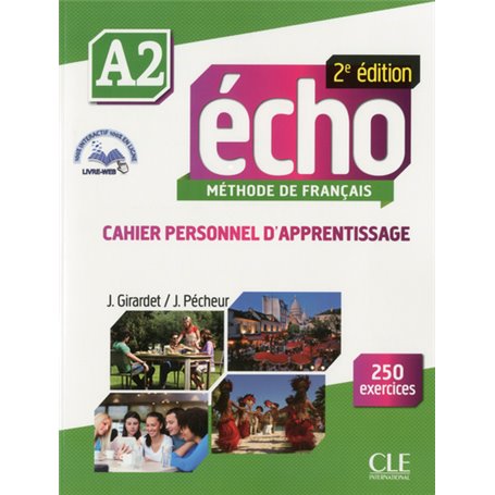 Echo a2 cahier personnel d'apprentissage - de francais + cd audio 2ed