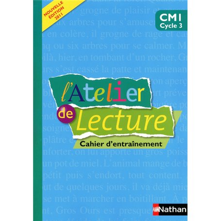 L'Atelier de lecture - Cahier d'entrainement - CM1