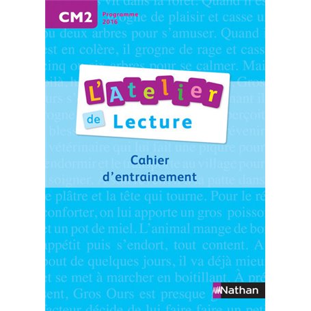 L'Atelier de lecture - Cahier d'entrainement - CM2