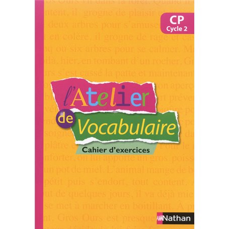 L'Atelier de Vocabulaire - cahier exercices - CP