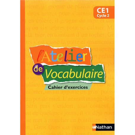 L'Atelier de Vocabulaire - cahier exercices - CE1