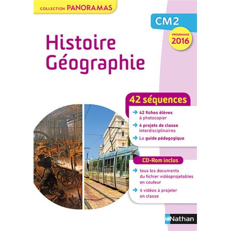 Histoire Géographie CM2 fichier + CD - Collection Panoramas 2017 - Programme 2016