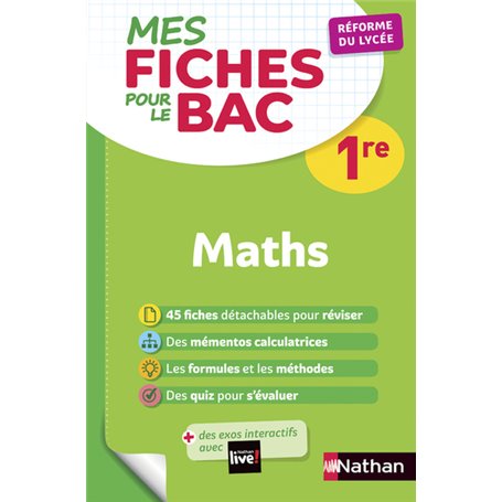 Mes fiches ABC pour le BAC Maths 1re