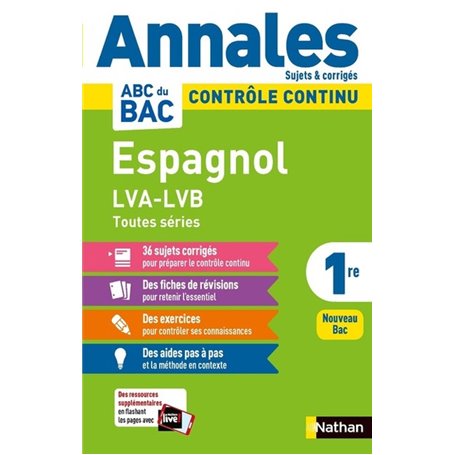 Annales ABC DU BAC 2024 Espagnol 1re - Corrigé