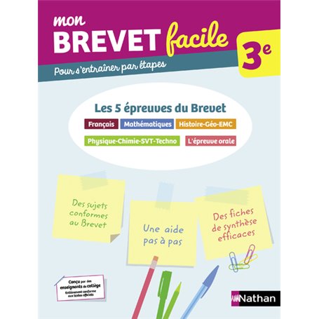 Mon Brevet facile 3e - Toutes les matières