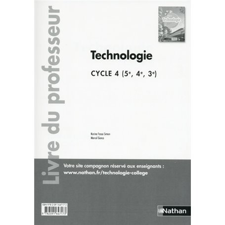 Technologie cycle 4 (5ème/4ème/3ème) - professeur - 2016