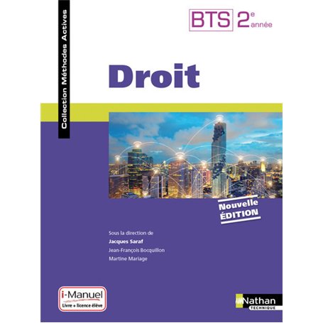 Droit BTS 2ème année (Méthodes Actives) Livre + Licence élève 2017