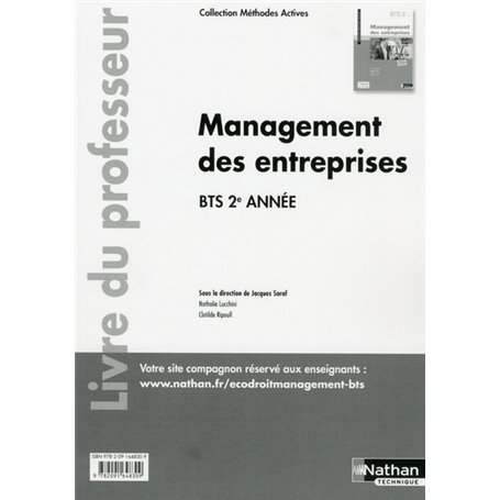 Management des entreprises BTS 2ème année (Méthodes actives) Professeur 2017